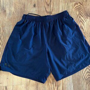 Under Armour Athletic Shorts, Men's Medium, Dark Blue